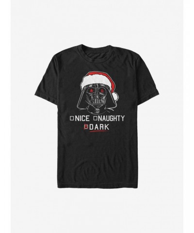 Star Wars Dark List Holiday T-Shirt $6.83 T-Shirts