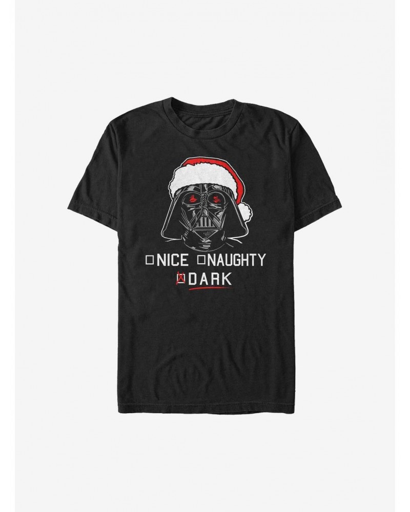 Star Wars Dark List Holiday T-Shirt $6.83 T-Shirts