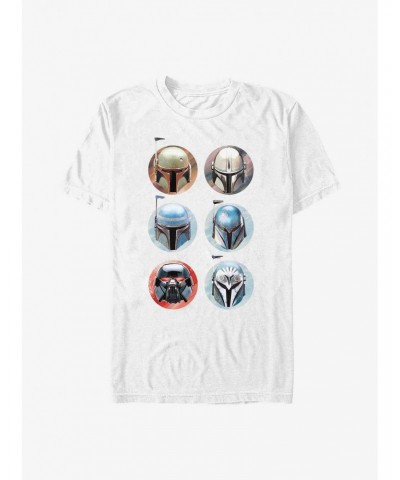 Star Wars The Mandalorian Helmets T-Shirt $4.81 T-Shirts