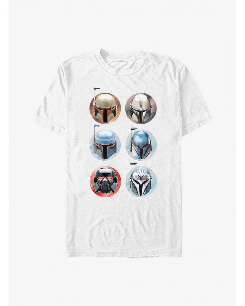 Star Wars The Mandalorian Helmets T-Shirt $4.81 T-Shirts