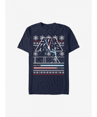 Star Wars Holiday Face Off Ugly Christmas Sweater T-Shirt $7.30 T-Shirts