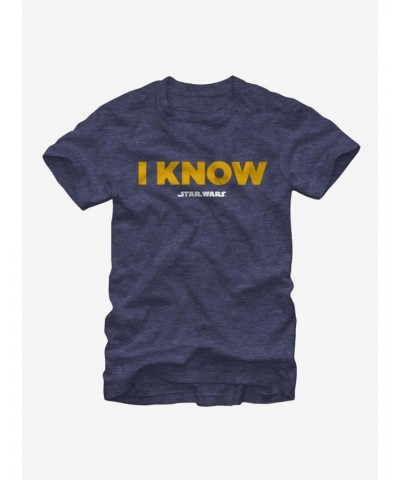 Star Wars Han Solo I Know T-Shirt $7.14 T-Shirts