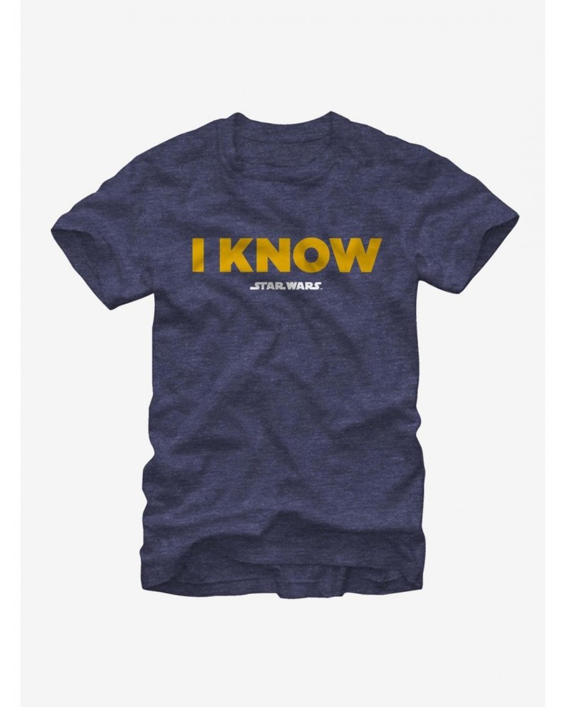 Star Wars Han Solo I Know T-Shirt $7.14 T-Shirts