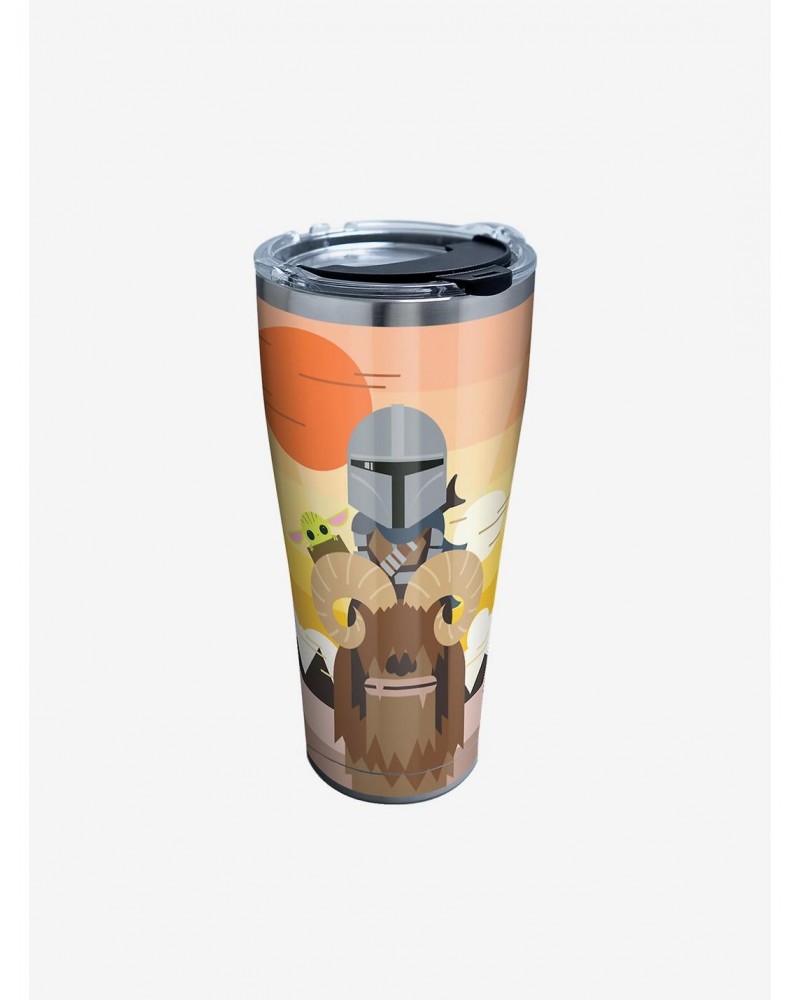 Star Wars The Mandalorian Geo Pop GRP 30oz Stainless Steel Tumbler With Lid $17.96 Tumblers