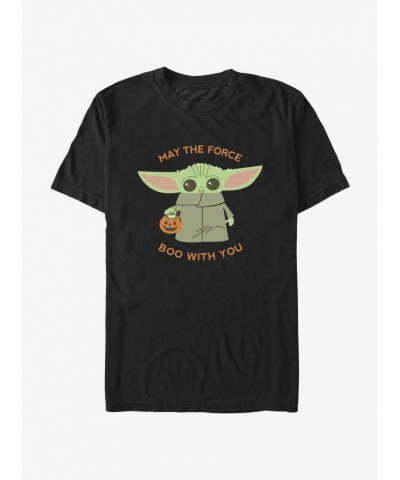 Star Wars The Mandalorian Halloween Force Boo With You T-Shirt $5.28 T-Shirts