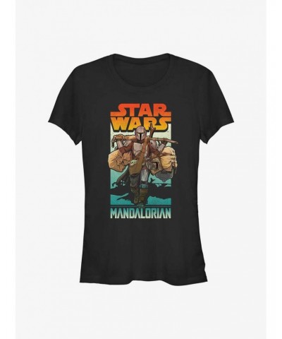 Star Wars The Mandalorian Mando On Foot Girls T-Shirt $8.09 T-Shirts