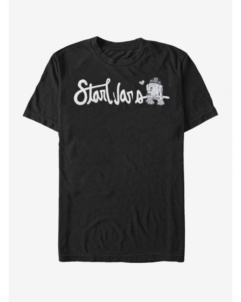 Star Wars Cursive R2-D2 T-Shirt $5.28 T-Shirts