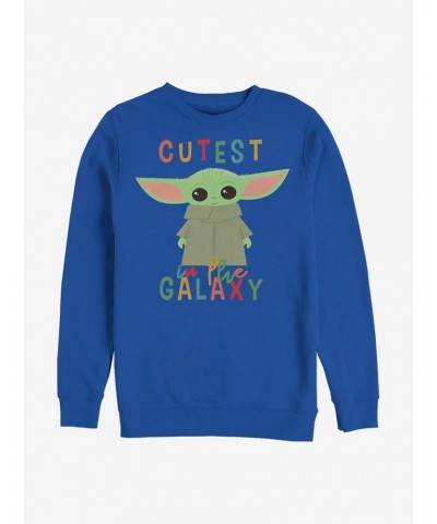 Star Wars The Mandalorian Cutest Little The Child Crew Sweatshirt $13.58 Sweatshirts