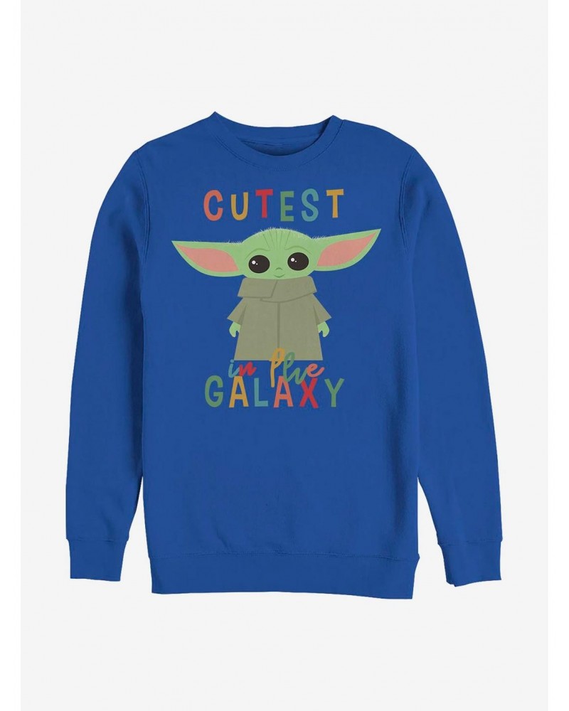 Star Wars The Mandalorian Cutest Little The Child Crew Sweatshirt $13.58 Sweatshirts