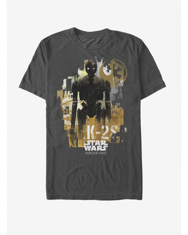 Star Wars K-2SO Modern Profile Print T-Shirt $5.44 T-Shirts