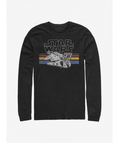 Star Wars Falcon Stripes Long-Sleeve T-Shirt $9.21 T-Shirts