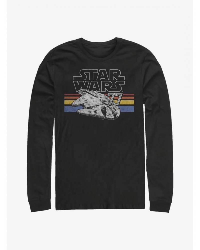 Star Wars Falcon Stripes Long-Sleeve T-Shirt $9.21 T-Shirts