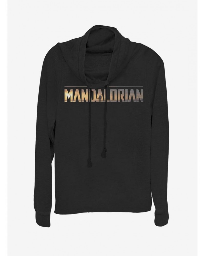 Star Wars The Mandalorian Mandalorian Logo Cowl Neck Long-Sleeve Girls Top $15.45 Tops