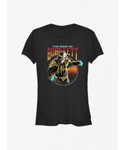 Star Wars The Book Of Boba Fett Black Krrsantan Girls T-Shirt $4.85 T-Shirts