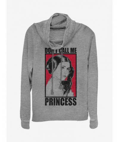 Star Wars No Princess Cowlneck Long-Sleeve Girls Top $11.14 Tops