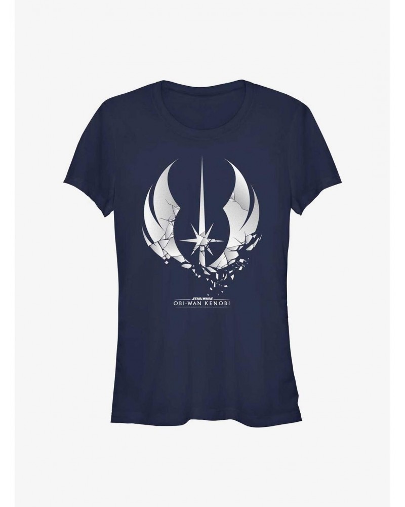 Star Wars Obi-Wan Kenobi Shattered Jedi Logo Girls T-Shirt $6.31 T-Shirts