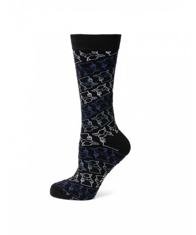 Star Wars The Mandalorian The Child Outline Black Men's Sock $7.96 Socks