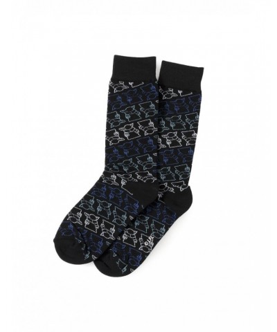 Star Wars The Mandalorian The Child Outline Black Men's Sock $7.96 Socks