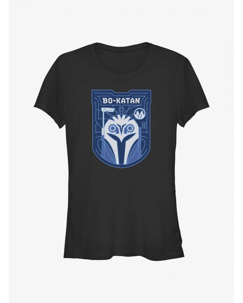 Star Wars The Mandalorian Bo-Katan Crest Girls T-Shirt $5.66 T-Shirts