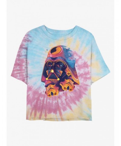 Star Wars Color Melted Vader Tie Dye Crop Girls T-Shirt $6.99 T-Shirts