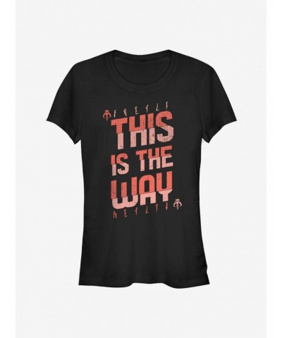 Star Wars The Mandalorian This Is The Way Mando'a Bold Text Girls T-Shirt $6.63 T-Shirts