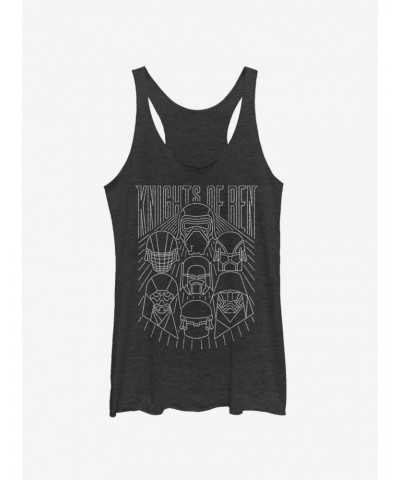 Star Wars Episode IX The Rise Of Skywalker Simple Outlines Girls Tank $7.04 Tanks