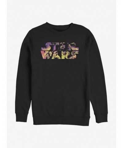 Star Wars Logo Poster Movie Scenes Crew Sweatshirt $8.86 Sweatshirts