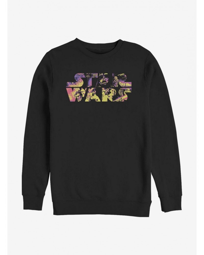 Star Wars Logo Poster Movie Scenes Crew Sweatshirt $8.86 Sweatshirts