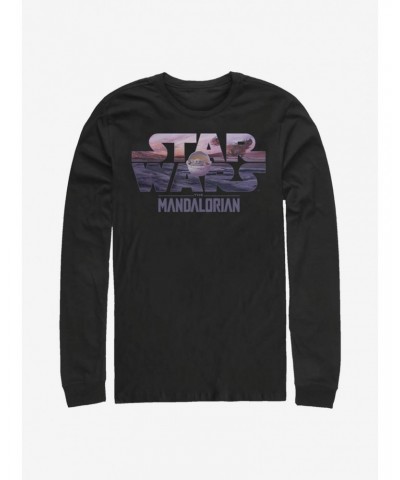 Star Wars The Mandalorian The Child Logo Fill Long-Sleeve T-Shirt $10.53 T-Shirts