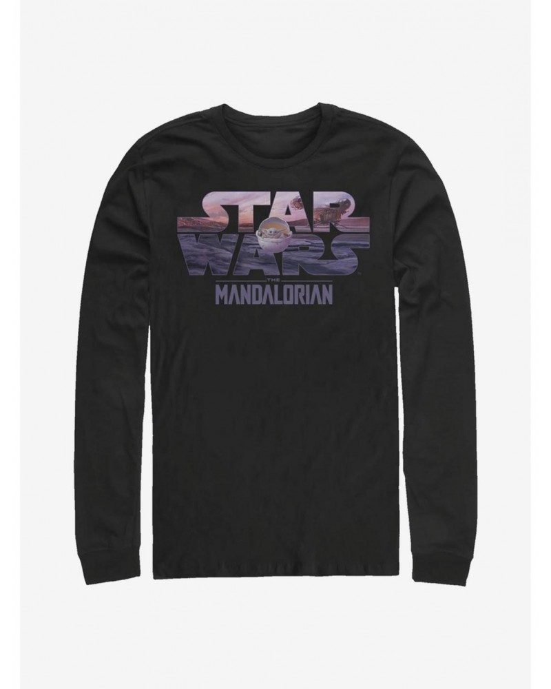 Star Wars The Mandalorian The Child Logo Fill Long-Sleeve T-Shirt $10.53 T-Shirts