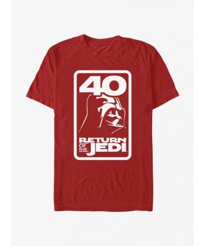 Star Wars Return of the Jedi 40th Anniversary Vader Badge T-Shirt $7.14 T-Shirts