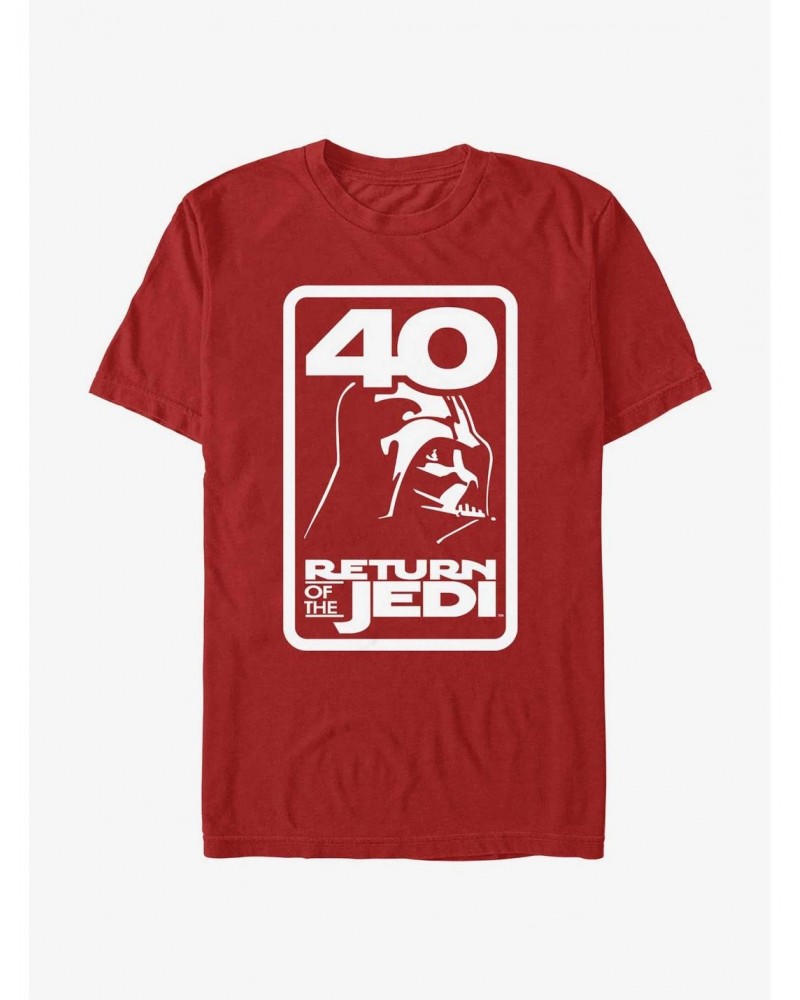 Star Wars Return of the Jedi 40th Anniversary Vader Badge T-Shirt $7.14 T-Shirts