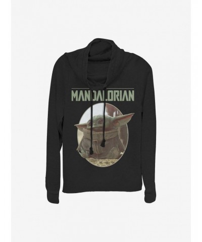 Star Wars The Mandalorian The Child Look Cowlneck Long-Sleeve Girls Top $11.14 Tops