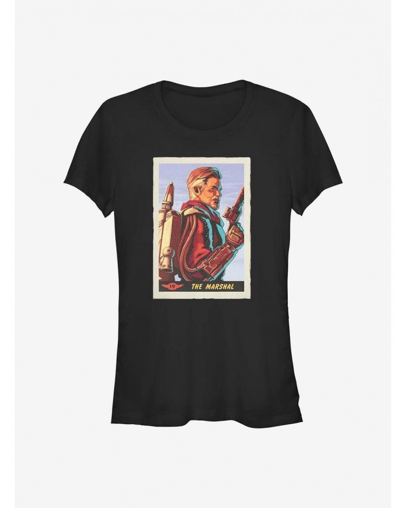 Star Wars The Mandalorian The Marshal Card Girls T-Shirt $6.63 T-Shirts