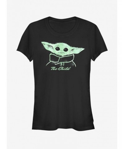 Star Wars The Mandalorian The Child Painted Girls T-Shirt $7.44 T-Shirts