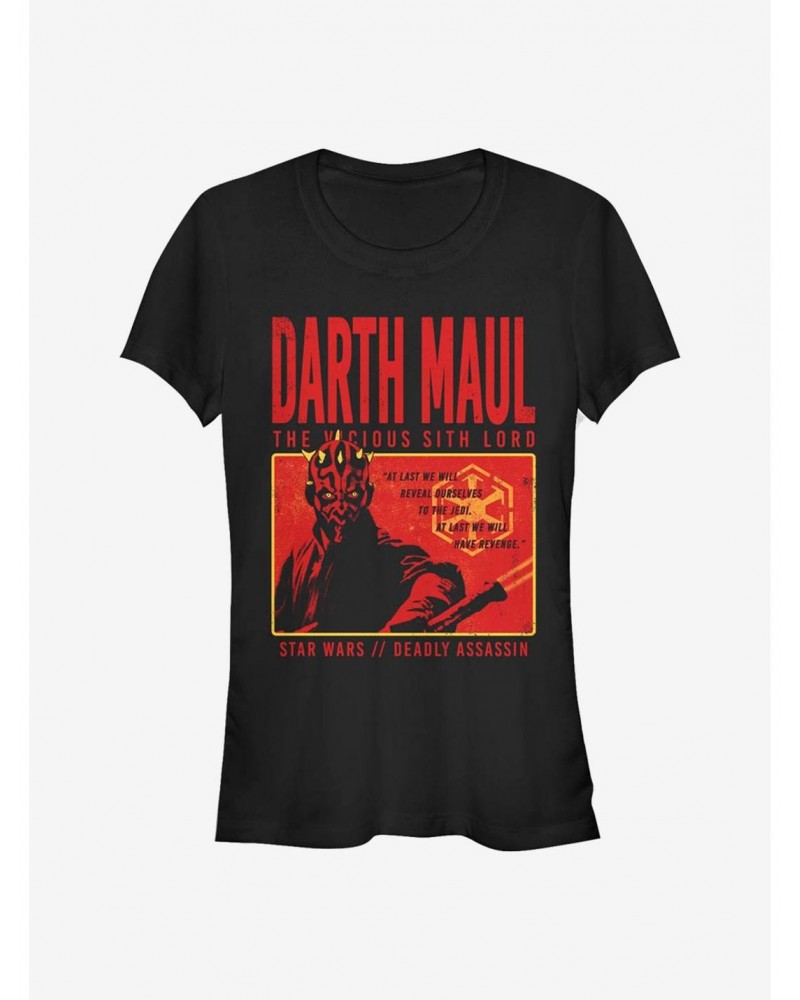 Star Wars Maul Horror Box Girls T-Shirt $7.93 T-Shirts