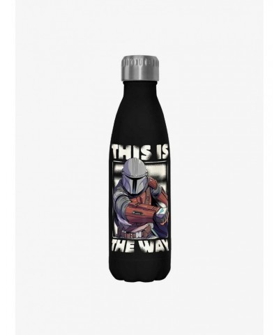 Star Wars The Mandalorian The Way Black Stainless Steel Water Bottle $6.97 Water Bottles