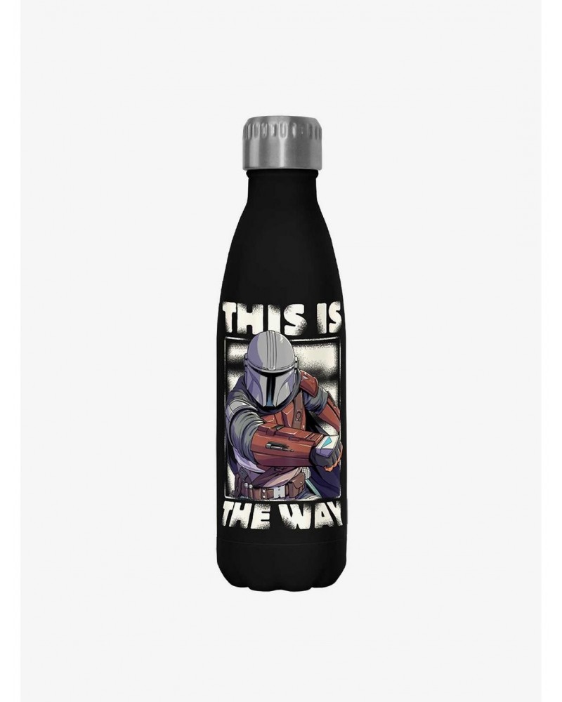 Star Wars The Mandalorian The Way Black Stainless Steel Water Bottle $6.97 Water Bottles