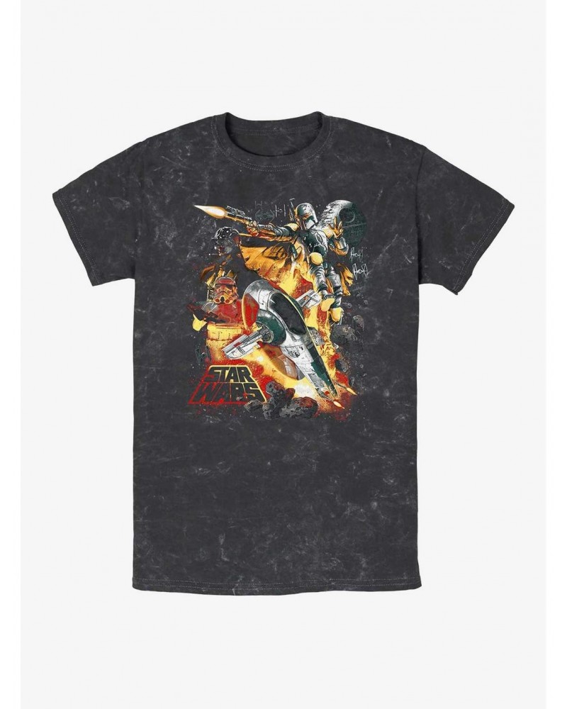 Star Wars Force Hunter Mineral Wash T-Shirt $5.89 T-Shirts