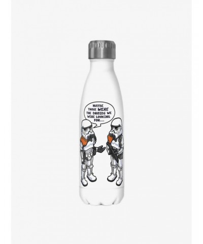 Star Wars Droid Whoops White Stainless Steel Water Bottle $9.36 Water Bottles