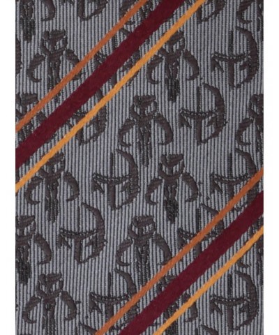 Star Wars The Mandalorian Mando Stripe Gray Men's Tie $7.96 Ties