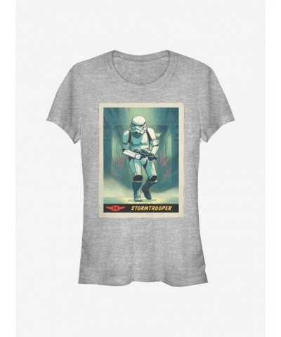 Star Wars The Mandalorian Stormtrooper Running Poster Girls T-Shirt $6.15 T-Shirts