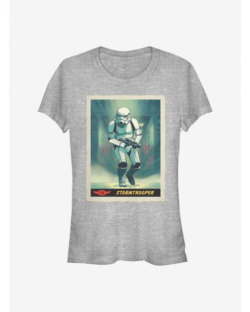 Star Wars The Mandalorian Stormtrooper Running Poster Girls T-Shirt $6.15 T-Shirts