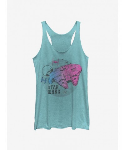 Star Wars Episode IX The Rise Of Skywalker Neon Ship Girls Tank $6.42 Tanks