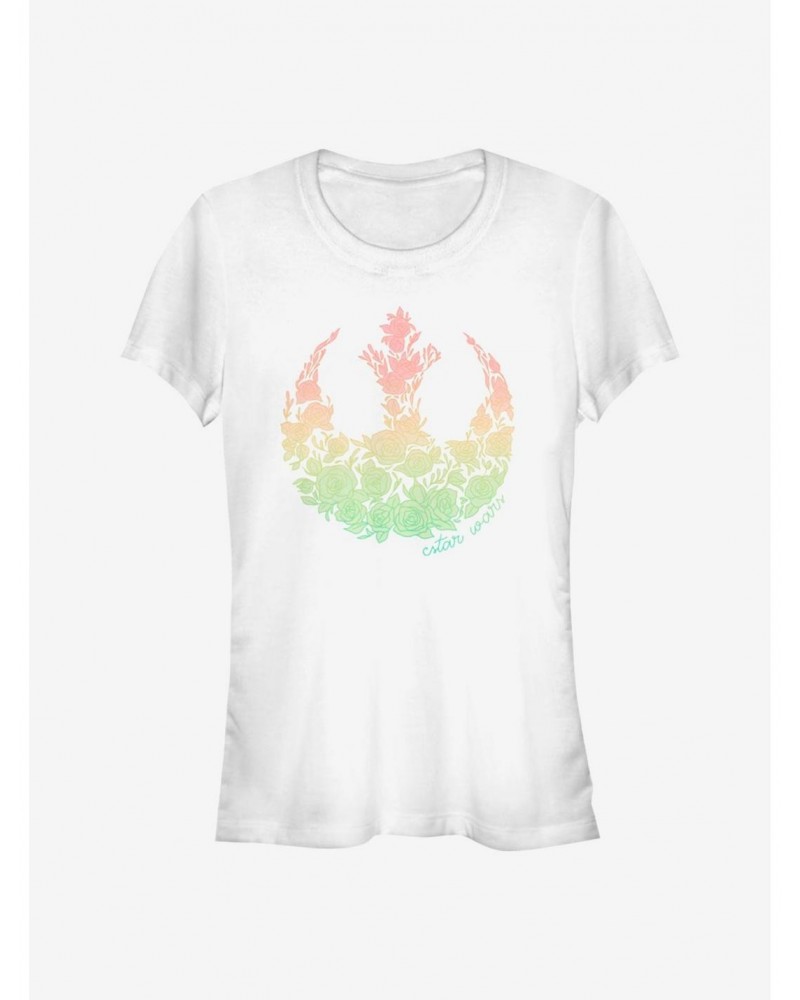 Star Wars Rainbow Rebel Roses Girls T-Shirt $6.63 T-Shirts