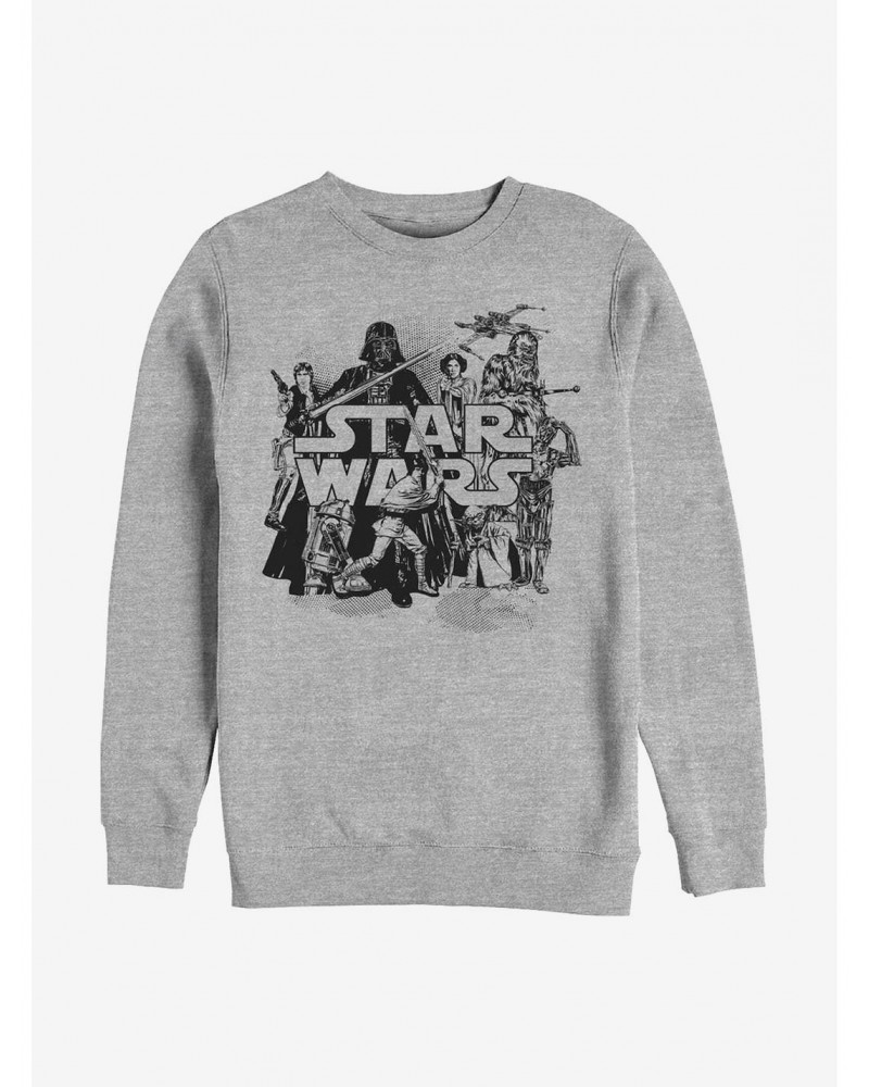 Star Wars Star Collage Crew Sweatshirt $12.99 Sweatshirts