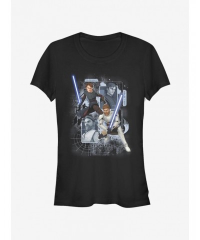 Star Wars The Clone Wars Schematic Shot Girls T-Shirt $7.12 T-Shirts