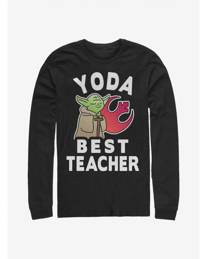 Star Wars Yoda Best Teacher Long-Sleeve T-Shirt $11.05 T-Shirts