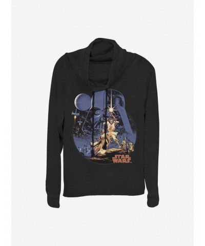 Star Wars Stellar Vintage Cowlneck Long-Sleeve Girls Top $11.85 Tops