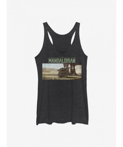 Star Wars The Mandalorian The Child Still Looking Girls Tank Top $7.25 Tops